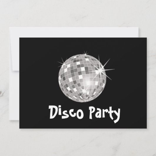 Disco-Party Einladung (Vorderseite)