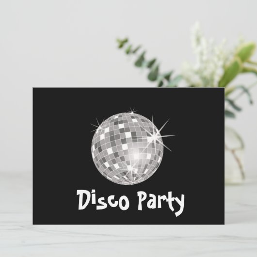 Disco-Party Einladung (Stehend Vorderseite)