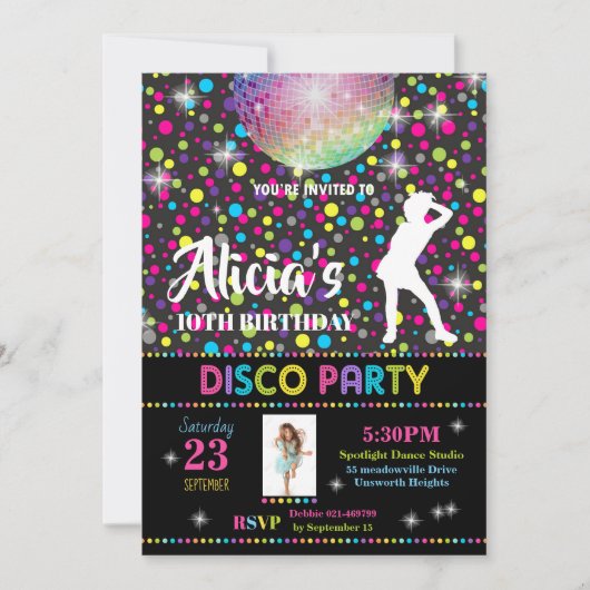 Disco Party Einladung Giro del Malcantone (Vorderseite)