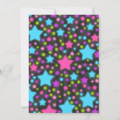 Disco Party Einladung Glow Disco Party (Rückseite)