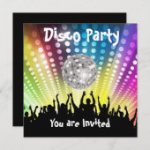 Disco Party Einladung Jegliche Feiern (Vorne/Hinten)