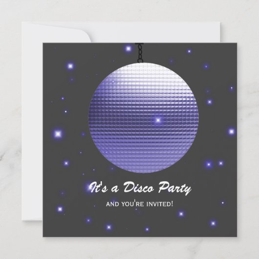 Disco-Party Einladungen (Vorderseite)