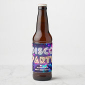 Disco Party Geburtstag Bierflaschenetikett (Vorderseite)