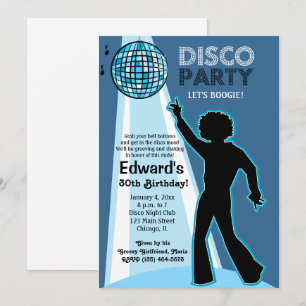 Disco-Party-Geburtstagseinladungen Einladung