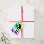 Disco Party Gefärbte Krawatte Erwachsene Groovy Ge Geschenkanhänger (Mit Garn)