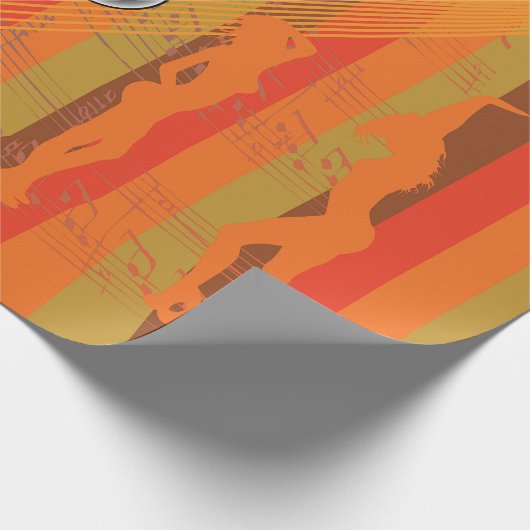 Disco-Party Geschenkpapier (Ecke)