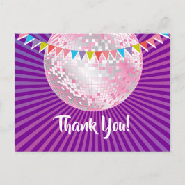 Disco Party, Glitzer, Tanz, Party Dankeschön Karte