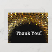 Disco Party, Glitzer, Tanz, Party Dankeschön Karte (Vorne/Hinten)