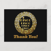 Disco Party, Glitzer, Tanz, Party Dankeschön Karte (Vorderseite)