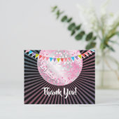 Disco Party, Glitzer, Tanz, Party Dankeschön Karte (Stehend Vorderseite)