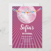Disco Party, Glitzer, Tanz, Party Einladung (Vorderseite)