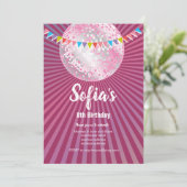Disco Party, Glitzer, Tanz, Party Einladung (Stehend Vorderseite)