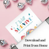 Disco Party I wird Hangover Kit Party signieren Poster