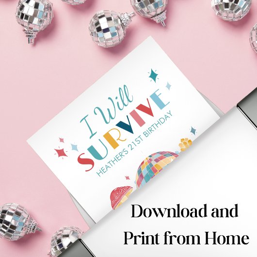 Disco Party I wird Hangover Kit Party signieren Poster