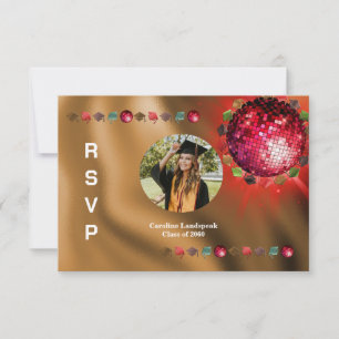 Disco-Party individuelle Foto-RSVP RSVP Karte
