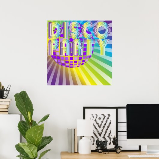 Disco-Party Poster (Heimbüro)