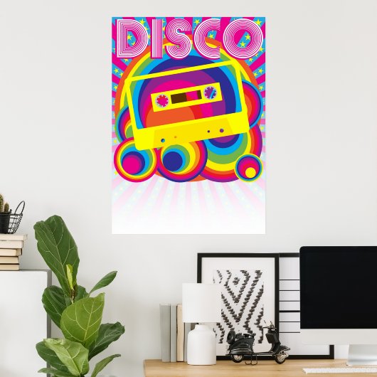 Disco-Party Poster (Heimbüro)