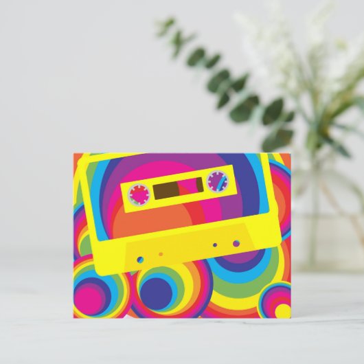 Disco-Party Postkarte (Stehend Vorderseite)