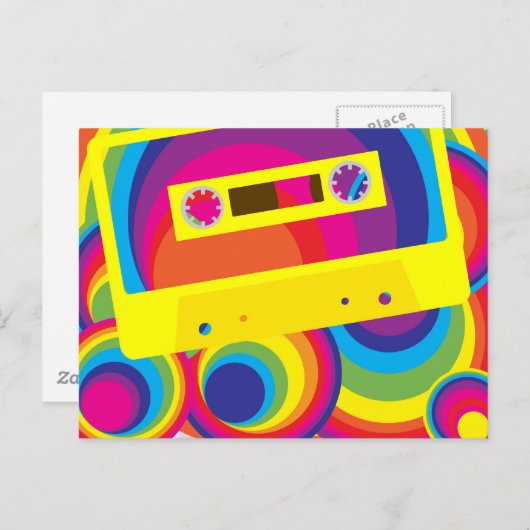 Disco-Party Postkarte (Vorne/Hinten)