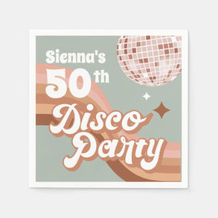 Disco Party Retro Birthday Napkins Serviette