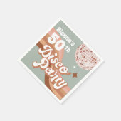 Disco Party Retro Birthday Napkins Serviette (Ecke)