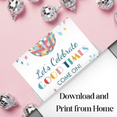 Disco Party Sign feiern gute Zeiten Poster