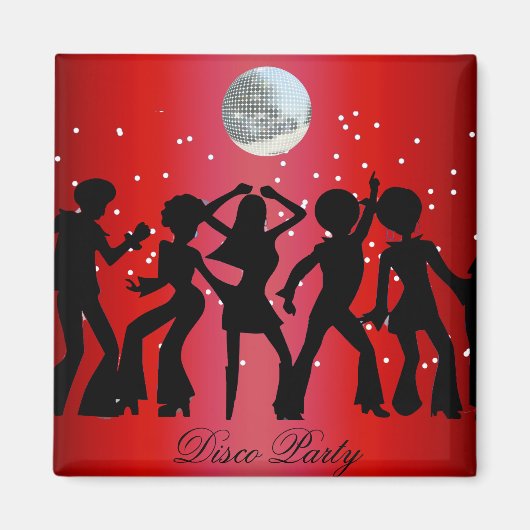 Disco-Party Speichern des Datumsfelds Magnet (Vorne)