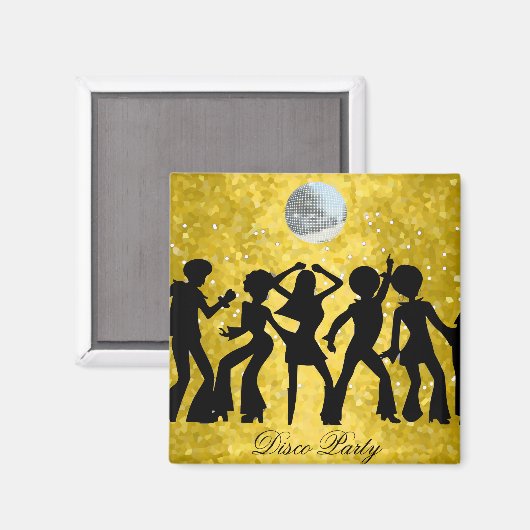 Disco-Party Speichern des Datumsfelds Magnet (Vorderseite/Rückseite)