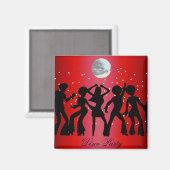 Disco-Party-Speichern-Sie-das-Datum-Magnet Magnet (Vorderseite/Rückseite)
