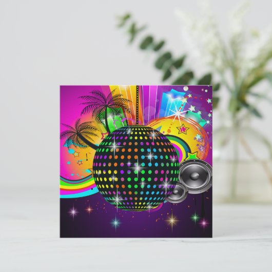 DISCO-Party - SRF Einladung (Stehend Vorderseite)