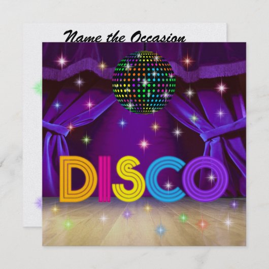 DISCO-Party - SRF Einladung (Vorne/Hinten)