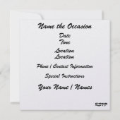 DISCO-Party - SRF Einladung (Rückseite)