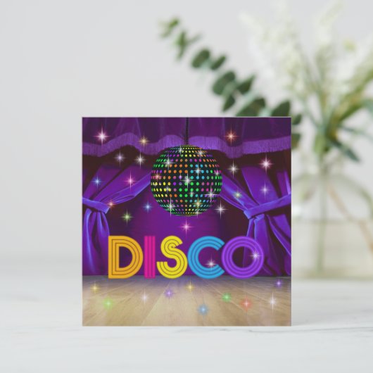 DISCO-Party - SRF Einladung (Stehend Vorderseite)