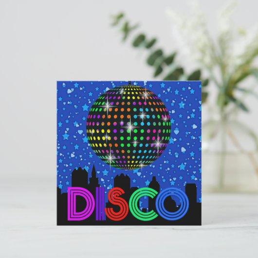 DISCO Party - SRF Einladung (Stehend Vorderseite)