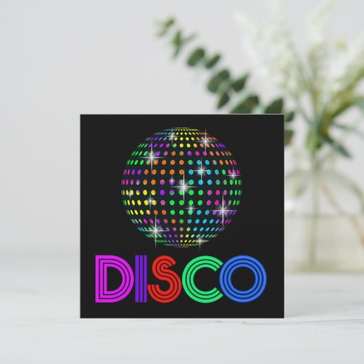 DISCO-Party - SRF Einladung (Stehend Vorderseite)