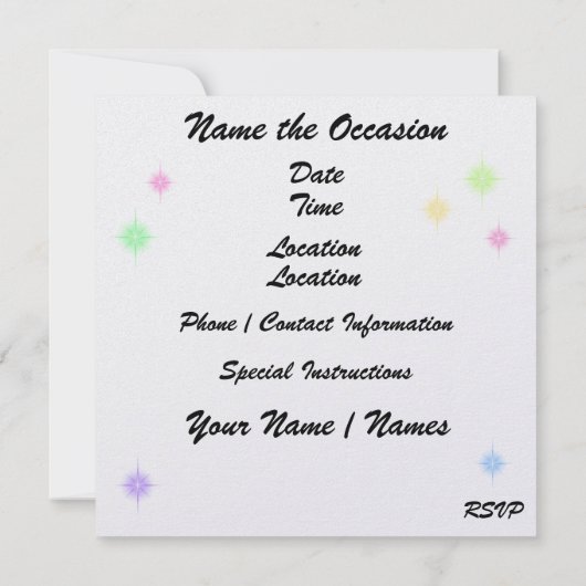 DISCO-Party - SRF Einladung (Rückseite)