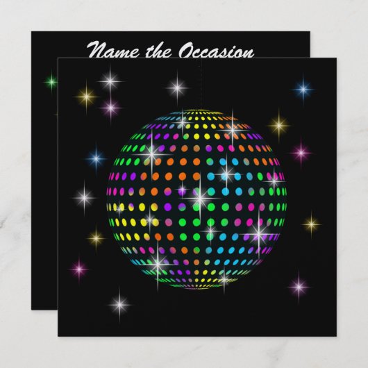 DISCO-Party - SRF Einladung (Vorne/Hinten)