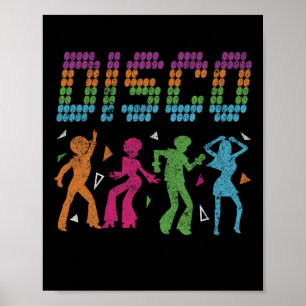 Disco-Party-Tanz im Stil der 70er Jahre Retro-Disc Poster