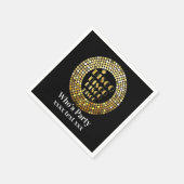 Disco Party Tanz Party 70er Gold Disco Ball Serviette (Ecke)