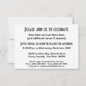 Disco-Party - Tanzende Menschen und Regenbogen-Wir Einladung (Rückseite)