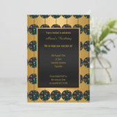 DISCO PARTY THEMA GOLD JEDEN ANLASS INVITATION EINLADUNG (Stehend Vorderseite)
