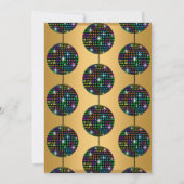 DISCO PARTY THEMA GOLD JEDEN ANLASS INVITATION EINLADUNG (Rückseite)