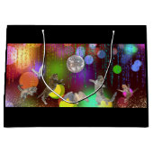 Disco Party Tiergeschenktasche Große Geschenktüte (Vorderseite)