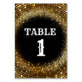 Disco Party Tischkarte Tischnummer (Rückseite)