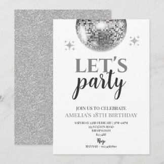 Disco Party zum Geburtstag Einladung