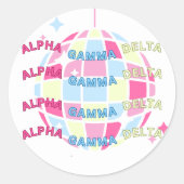 Disco Pastel Studentinnenverbindung Aufkleber AGD (Vorderseite)