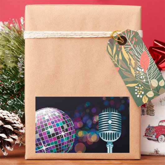 Disco-Performance Rechteckiger Aufkleber