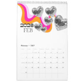 Disco Pilz 2026 Y2K Büroplaner Kalender (Feb 2027)