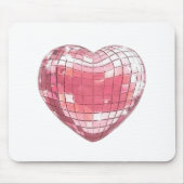 Disco Pink Heart Mouse Pad Mousepad (Vorne)