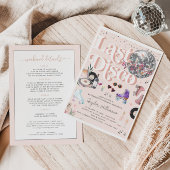 Disco Pink Retro Roller Skaten | Bachelorette Einladung